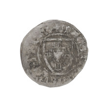 Teutonic szelag, Ulrich von Jungingen (Grand Master; 1407–1410). Obverse: Teutonic shield of the
