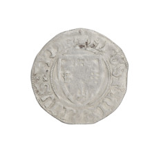 Teutonic szelag, Henryk von Plauen (Grand Master; 1410–1413). Obverse: Teutonic shield of the Grand
