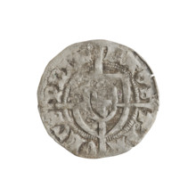 Teutonic szelag, Paul von Russdorf (Grand Master; 1422–1441). Obverse: monastic shield of the Grand
