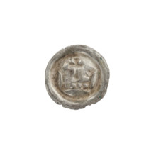 Denarius - bracteate; crown I (iconographic); crosses; crowns; one-sided coin; Teutonic Knights