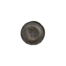 Denarius (bracteate); one-sided coin depicting a triangular shield with a cross whose arms reach