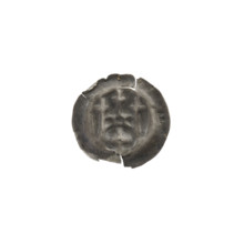 denarius - bracteate, gate II (iconographic), AR mark, isosceles cross (iconographic), crosses,