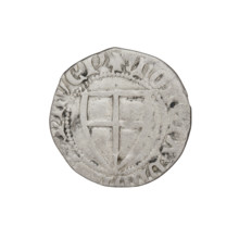 Teutonic szelag, Konrad von Jungingen (Grand Master; 1393–1407). Obverse: Teutonic shield of the