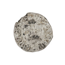 Teutonic szelag, Konrad von Jungingen (Grand Master; 1393–1407). Obverse: Teutonic shield of the