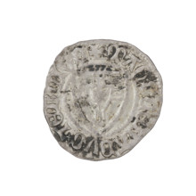Teutonic szelag, Konrad von Jungingen (Grand Master; 1393–1407). Obverse: Monastic shield of the