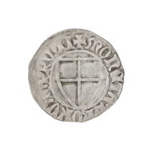 Teutonic szelag, Henryk von Plauen (Grand Master; 1410–1413). Obverse: Teutonic shield of the Grand