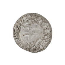 Teutonic szelag, Michal Küchmeister (Grand Master; 1414–1422). Obverse: Teutonic shield of the