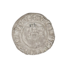Teutonic szelag, Michal Küchmeister (Grand Master; 1414–1422). Obverse: Teutonic Knights' shield;