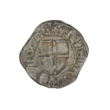 Teutonic szelag, Michal Küchmeister (Grand Master; 1414–1422). Obverse: monastic shield of the