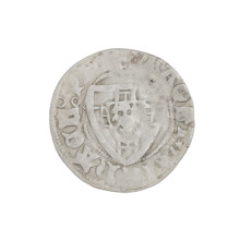 Teutonic szelag, Michal Küchmeister (Grand Master; 1414–1422). Obverse: monastic shield of the