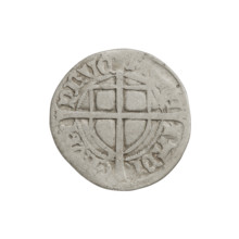 Teutonic szelag, Paul von Russdorf (Grand Master; 1422–1441). Obverse: monastic shield of the Grand