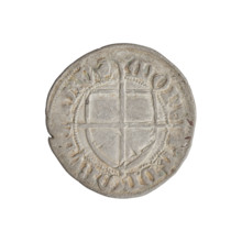 Teutonic szelag, Paul von Russdorf (Grand Master; 1422–1441). Obverse: monastic shield of the Grand