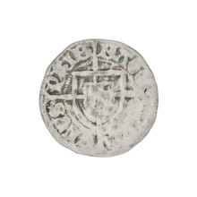 Teutonic szelag, Pawel von Russdorf (Grand Master; 1422–1441), cross with elongated arms, monastic