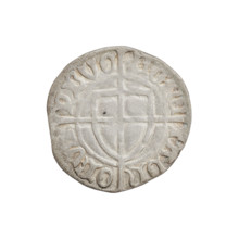 Teutonic szelag, Paul von Russdorf (Grand Master; 1422–1441). Obverse: monastic shield of the Grand