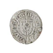 Teutonic szelag, Paul von Russdorf (Grand Master; 1422–1441). Obverse: monastic shield of the Grand
