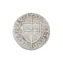Teutonic szelag, Konrad von Erlichshausen (Grand Master; 1441–1449), cross with elongated arms,
