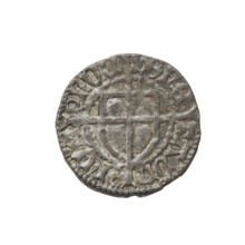 Teutonic szelag, Ludwik von Erlichshausen (Grand Master; 1450–1467), cross with elongated arms,
