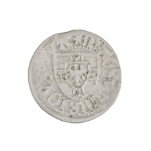 Teutonic szelag, Henryk Reffle von Richtenberg (Grand Master; 1470–1477). Obverse: Teutonic shield