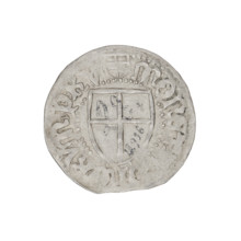 Teutonic szelag, Henryk Reffle von Richtenberg (Grand Master; 1470–1477). Obverse: Monastic shield