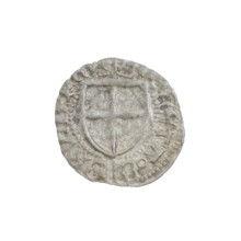 Teutonic szelag, Henryk Reffle von Richtenberg (Grand Master; 1470–1477). Teutonic shield