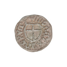Teutonic szelag, Jan von Tiefen (Grand Master; 1489–1497); publisher: Wesner, Hans (fl. 1480–?).