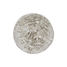 Teutonic groschen, Albrecht Hohenzollern (prince in Prussia; Grand Master; 1490–1568). Obverse: