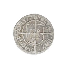 Teutonic groschen, Albrecht Hohenzollern (prince in Prussia; Grand Master; 1490–1568). Obverse: