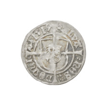 Teutonic groschen, Albrecht Hohenzollern (prince in Prussia; Grand Master; 1490–1568). Obverse: