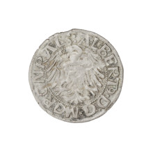 Teutonic groschen, Albrecht Hohenzollern (prince in Prussia; Grand Master; 1490–1568). Obverse: