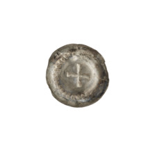 Denarius - bracteate, R5 (rarity). Greek cross I, AR punch, one-sided coin; an equal-armed cross in