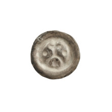 denarius - bracteate, cross on arcade I (iconographic), AR mark, moon (iconographic), crescent with