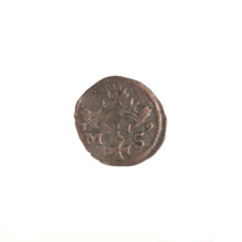 Gdansk denarius, Sigismund I the Old (King of Poland; 1506–1548). Polish silver coin (denarius).
