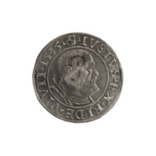 Groschen with countersignature of the City of Gdansk, 1577; publisher: Jost Ludwik Decius (fl.