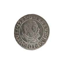 Decius Grosz, Jost Ludwik (fl. 1528–1535). Silver coin, 1535, Ducal Prussia (Königsberg). Obverse: