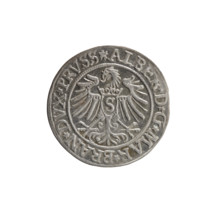 grosz, Decius, Jost Ludwik (fl. 1528–1535); eagles; Albert of Prussia (Prince of Prussia;