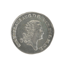 Gold crown (1766) depicting Stanislaw August Poniatowski (King of Poland; 1764–1795). Obverse: head