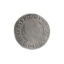 Obverse: Prussian eagle; on its chest a crowned letter S. On the rim between the pearl borders an