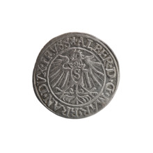 Obverse: Prussian eagle; on its chest a crowned letter S. On the rim between the pearl borders an