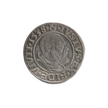 Obverse: Prussian eagle, on its chest a crowned letter S. On the rim between the pearl borders an