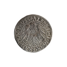 grosz; Vogelwaider (Vogelwaid), Eustachius, publisher; Decius, Jost Ludwik (fl. 1528–1535); eagles;