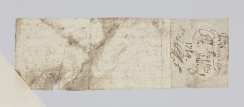 Round imprint of the customs house seal in Jordanów. A crowned eagle with the Saxon coat of arms on