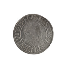 grosz; publisher: Schilling, Maciej; designer: Decjusz, Jost Ludwik (fl. 1528–1535); poor