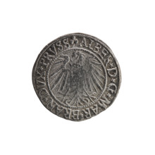 grosz; Schilling, Maciej, publisher; Decjusz, Jost Ludwik (fl. 1528–1535); Albrecht Hohenzollern