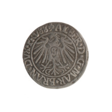 grosz, Schilling, Maciej, R0 (rarity), eagles, trefoils, hoard from the village of Wsola (numism),