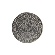 grosz; Schilling, Maciej; R0 (rarity). Eagles; Albrecht Hohenzollern (Prince of Prussia; 1490–1568)
