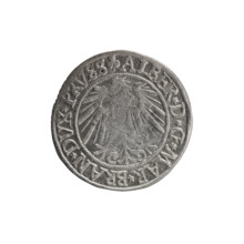 grosz, Schilling, Maciej, R0 (rarity), Albrecht Hohenzollern (Prince of Prussia; 1490–1568) —