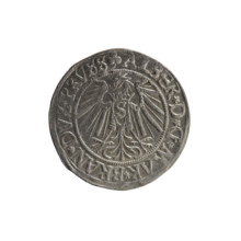 grosz, Schilling, Maciej, R3 (rarity), eagles, Hohenzollern (coat of arms), male busts in armor,