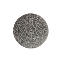 Albrecht Hohenzollern (Prince of Prussia; 1490–1568) — obverse: Prussian eagle with crowned letter