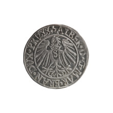grosz, Schilling, Maciej, R0 (rarity), Albrecht Hohenzollern (Prince of Prussia; 1490-1568) -