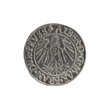 Albrecht Hohenzollern (Prince of Prussia; 1490–1568) — coin, 1541, Königsberg, Ducal Prussia